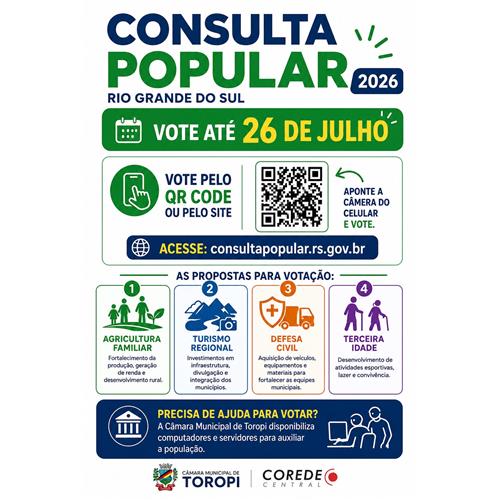 Vote na Consulta Popular 2026/2027