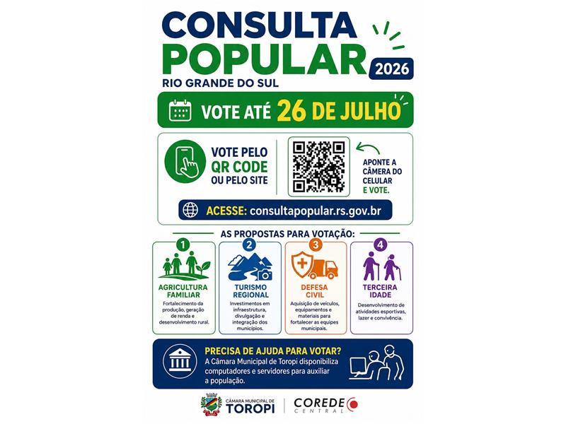 Vote na Consulta Popular 2026/2027
